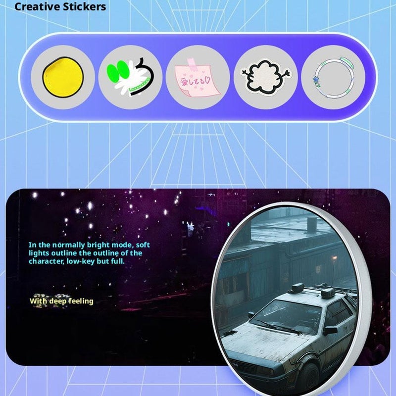 Digital displayed Pixel Badge Pin, 2025New HD display Badge Magnetic Cute Pin, Magnetic Badges Button with Videos/Photos Display for Backpackbags Hats Coats (White 1pcs) - Image 5